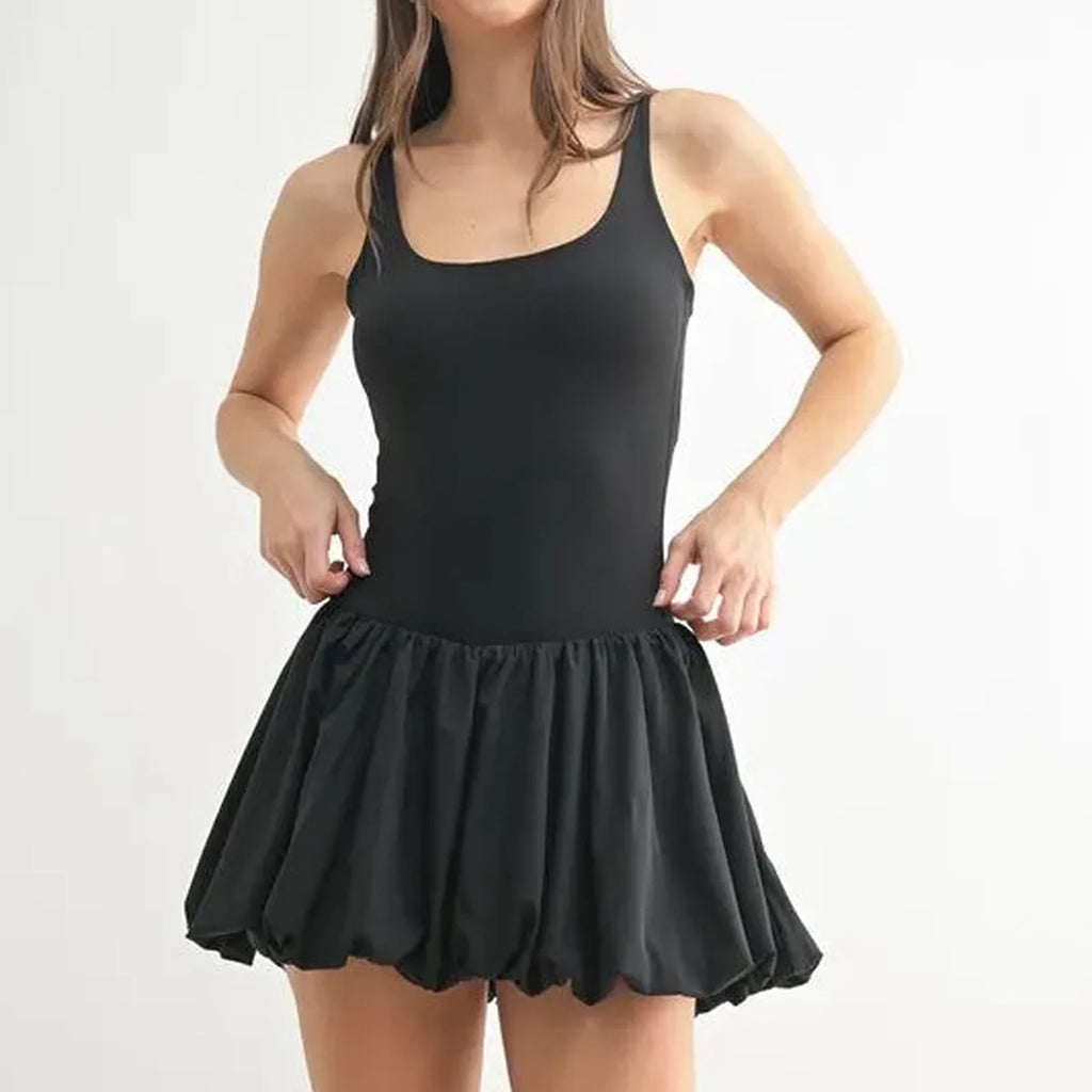 Bubble Hem Active Mini Dress