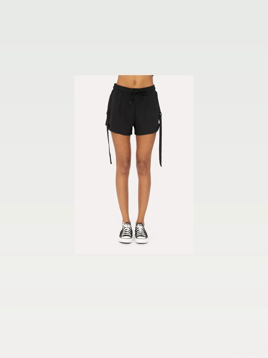 Ripstop Drawstring Waist Athleisure Shorts