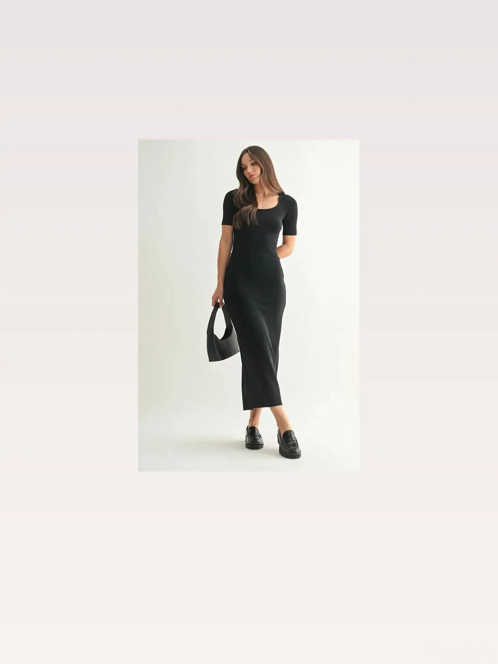 Soft Drape Ribbed Maxi Dress