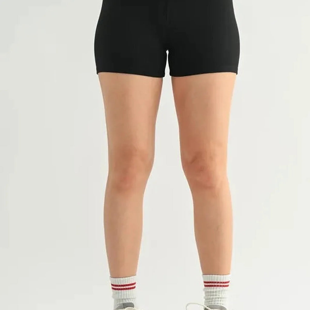 Ribbed Foldover Waist Shorts