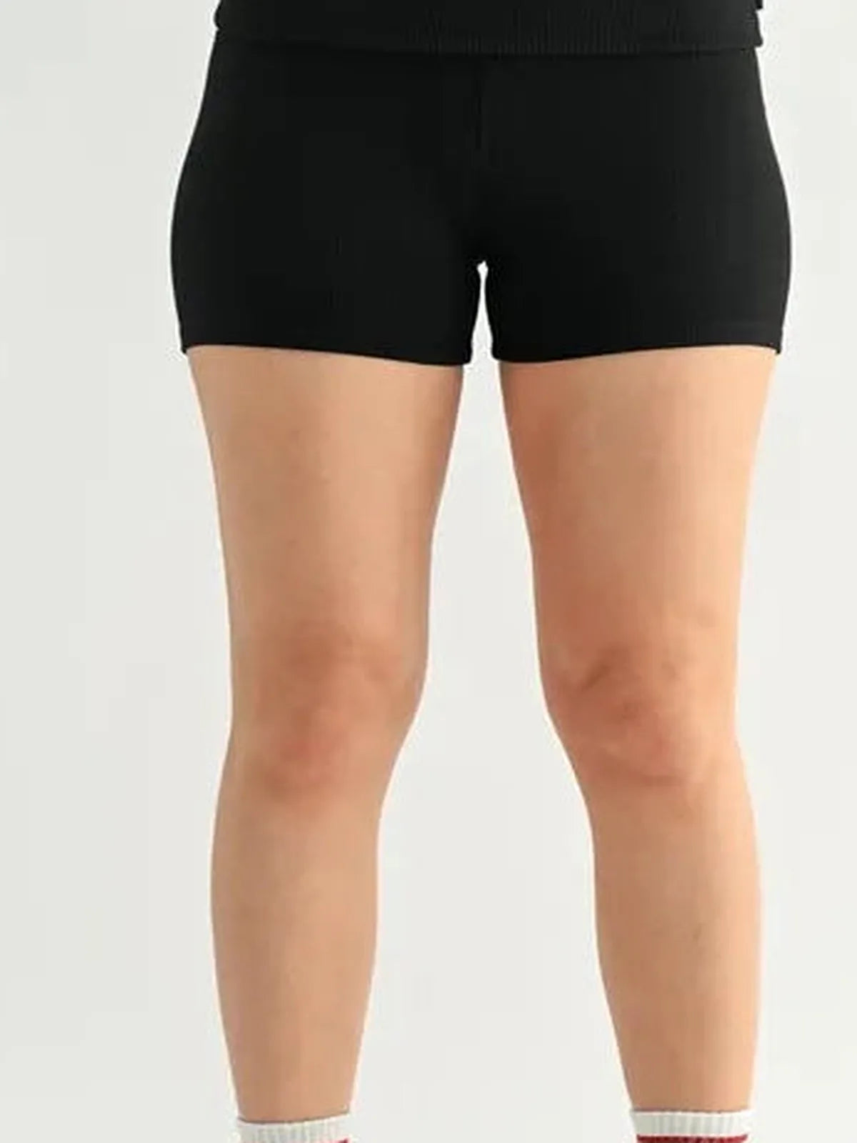 Ribbed Foldover Waist Shorts