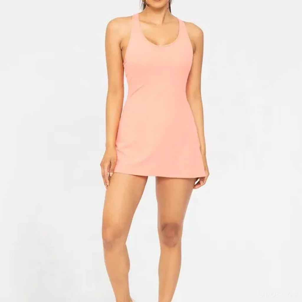 Twist Racerback Fit-and-Flare Dress