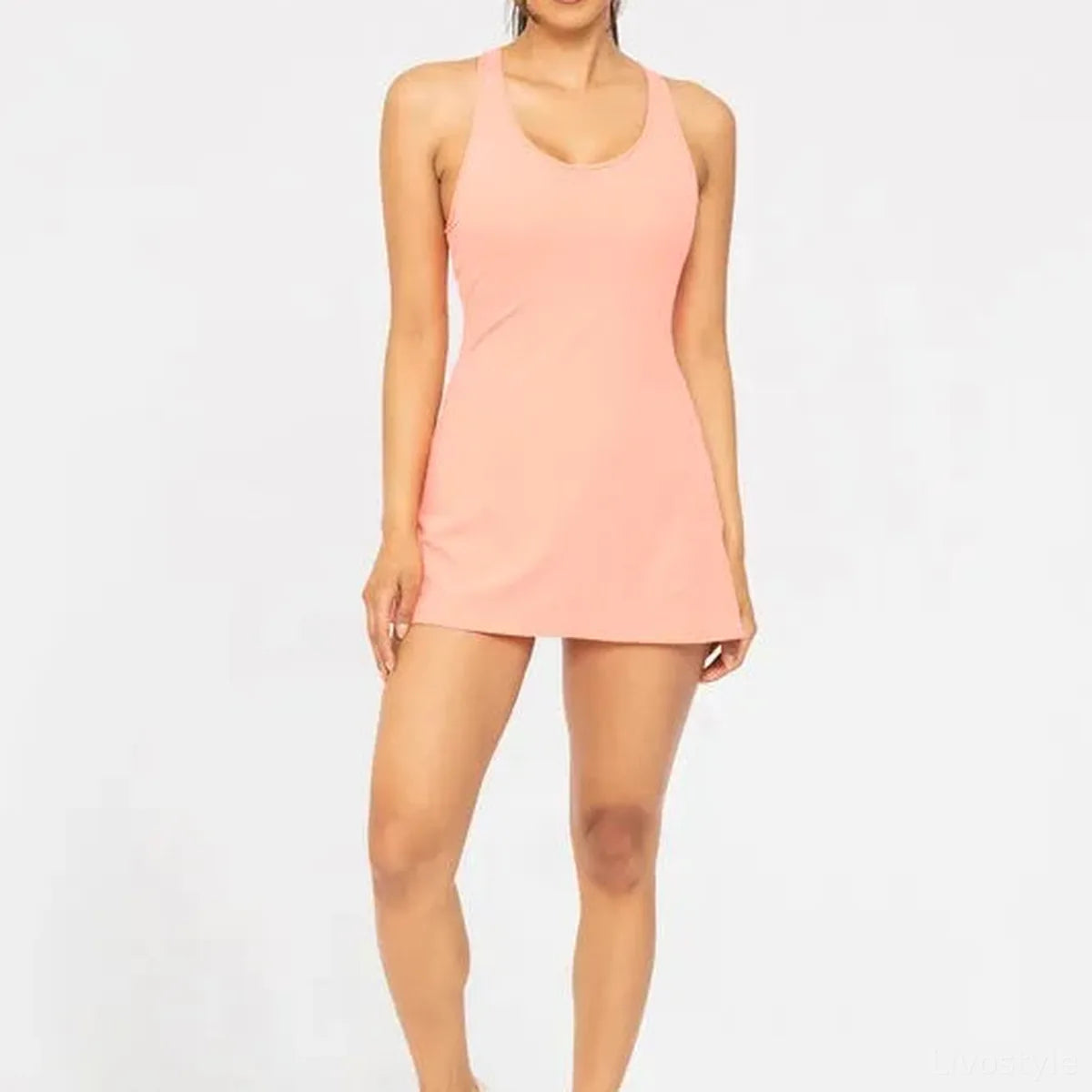 Twist Racerback Fit-and-Flare Dress