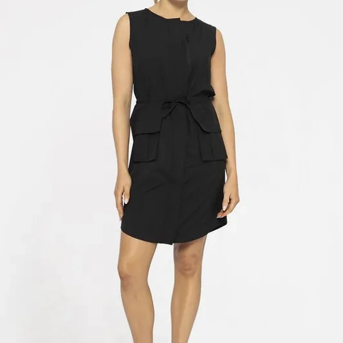 Versatile Drawstring Waist Tank Dress
