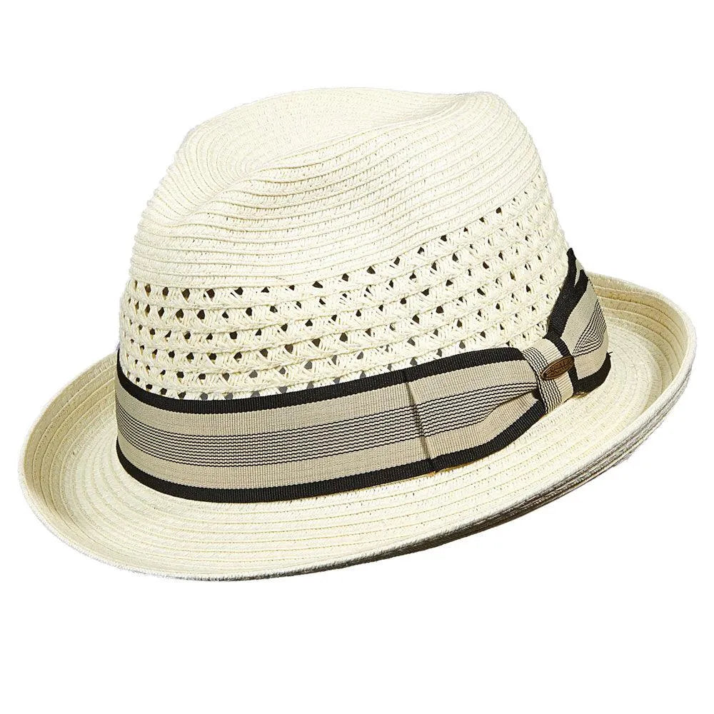 Scala Truman - Straw Fedora Hat