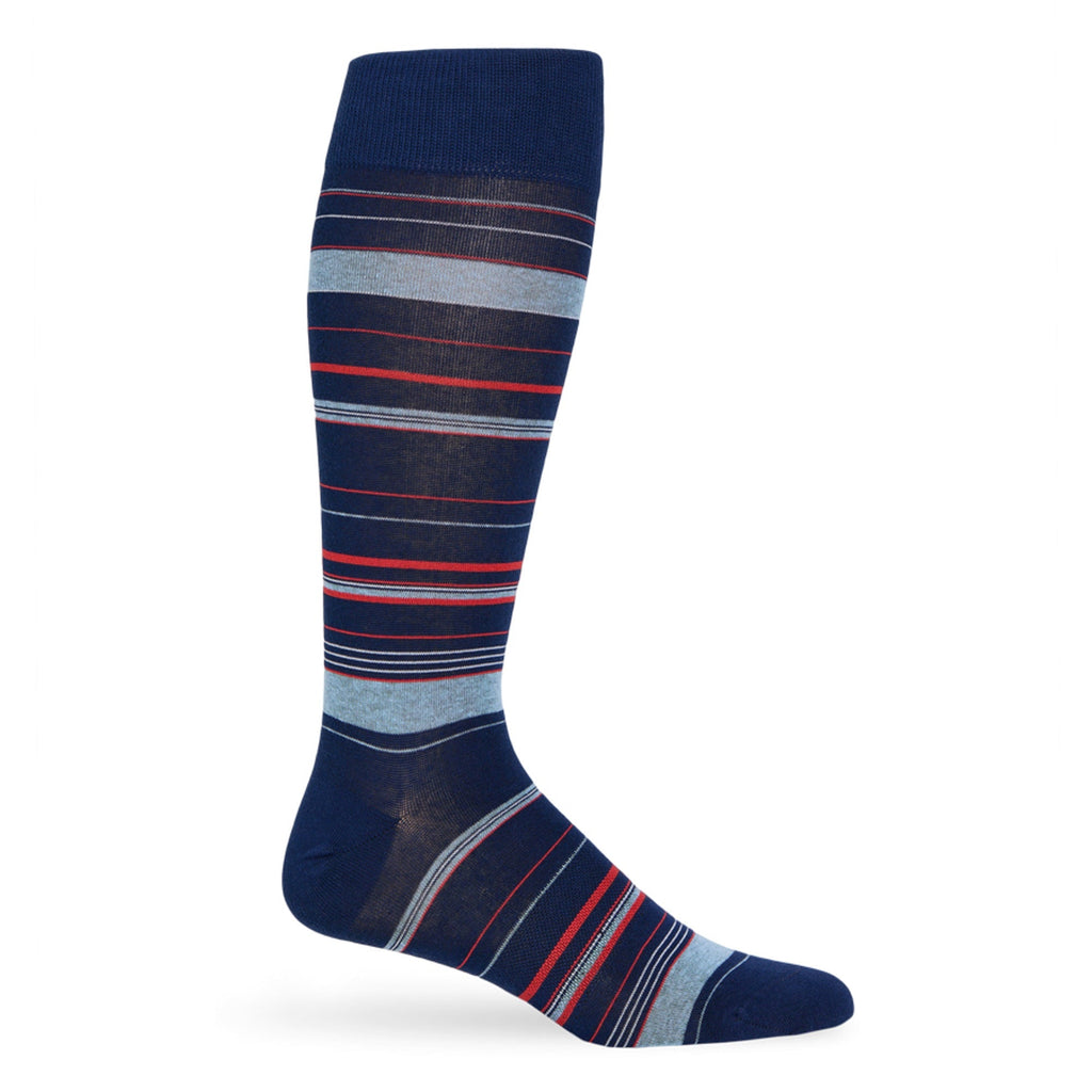 Navy Multi Stripe Dress Socks