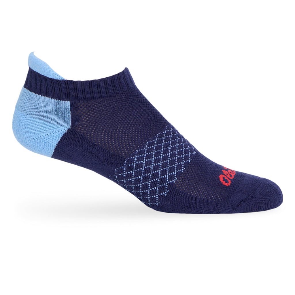 Navy/Powder ' Ole Miss ' Ankle Socks