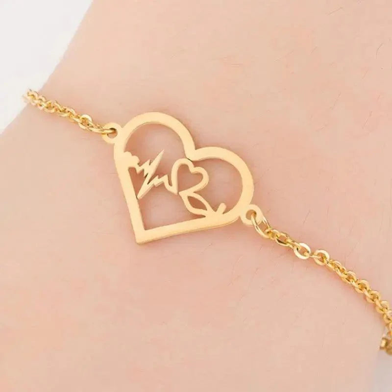 New Modern Elegant Stainless Steel Luxury Bracelet For Women Lovely Animal Butterfly Elephant Strand Bracelets Bangles Jewelry Accessories