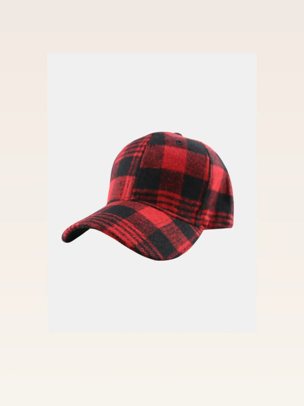 Plaid Adjustable Cotton Baseball Cap
