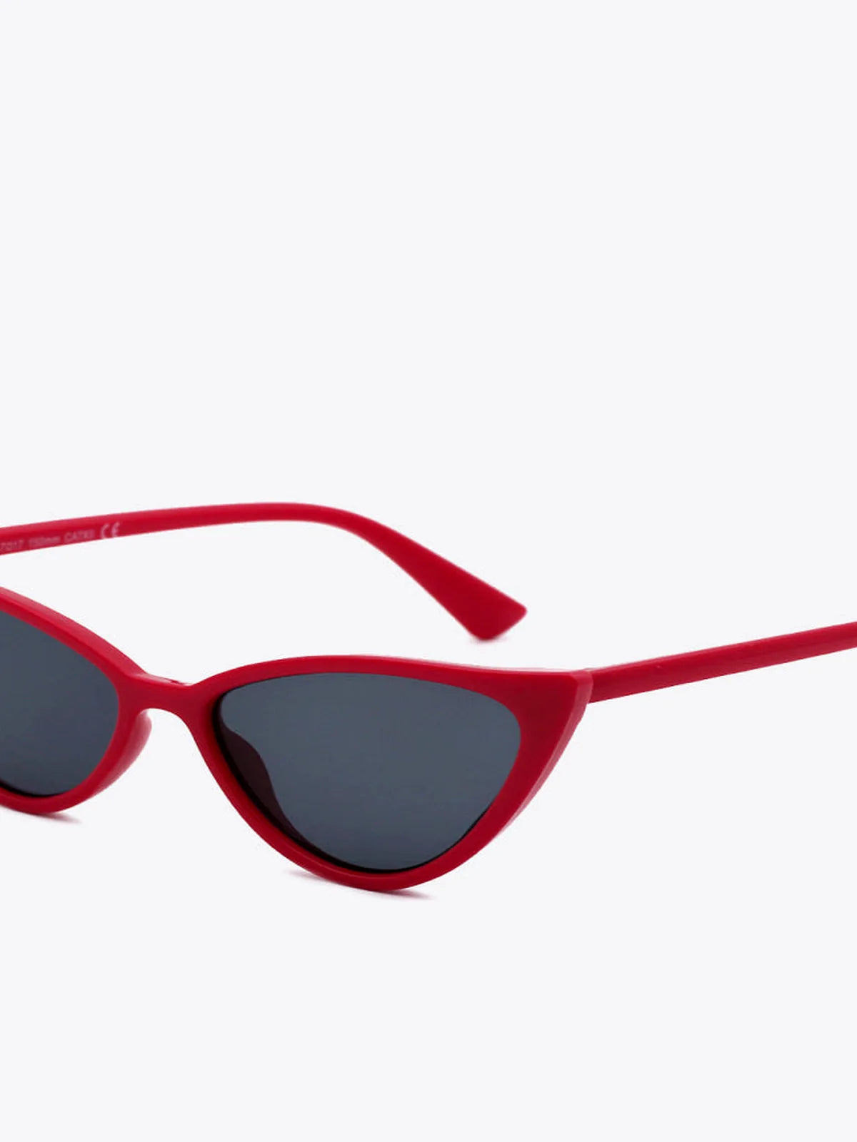Polycarbonate Cat-Eye Sunglasses in Deep Red
