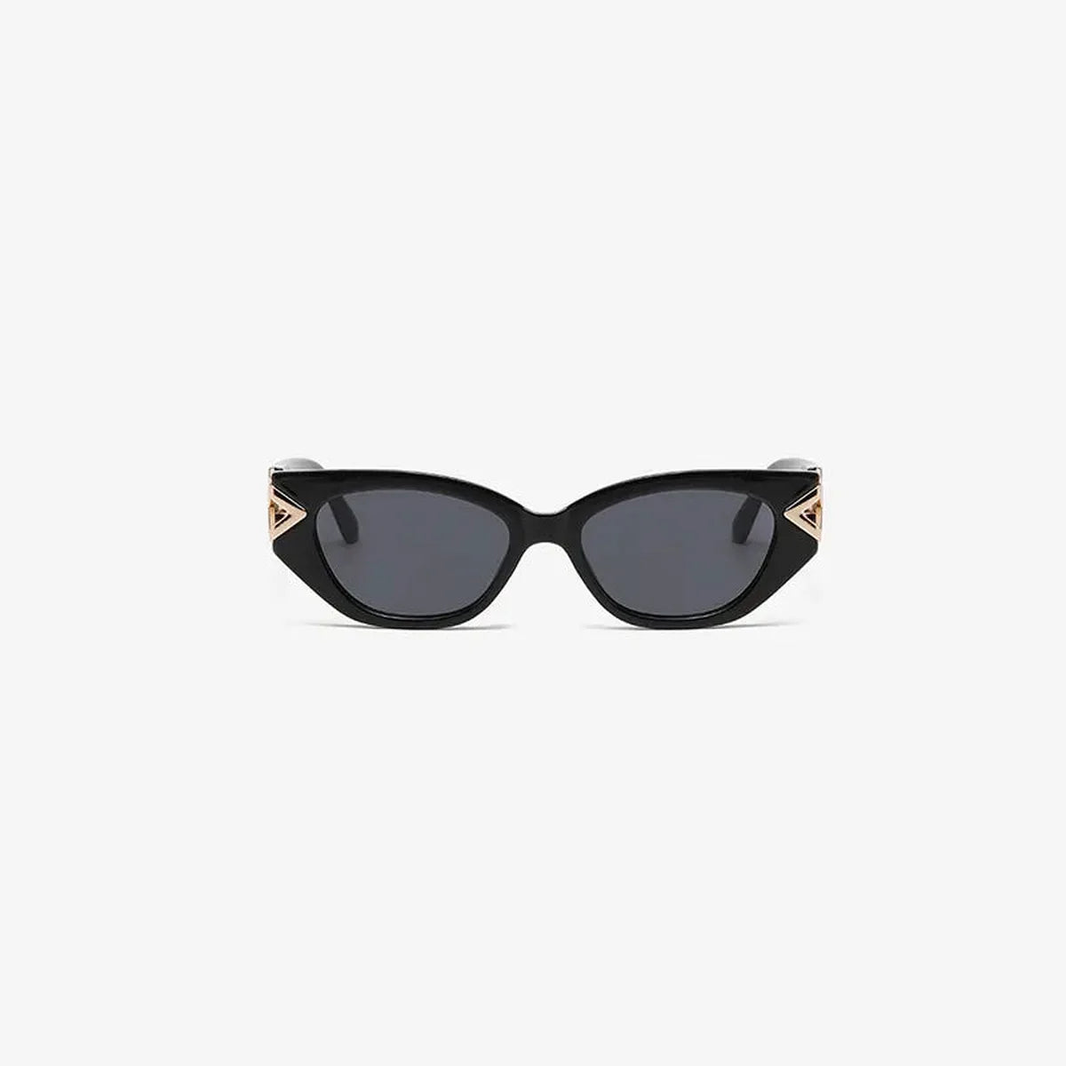 Acetate Cat-Eye Sunglasses with Gold Accent and UV Protection