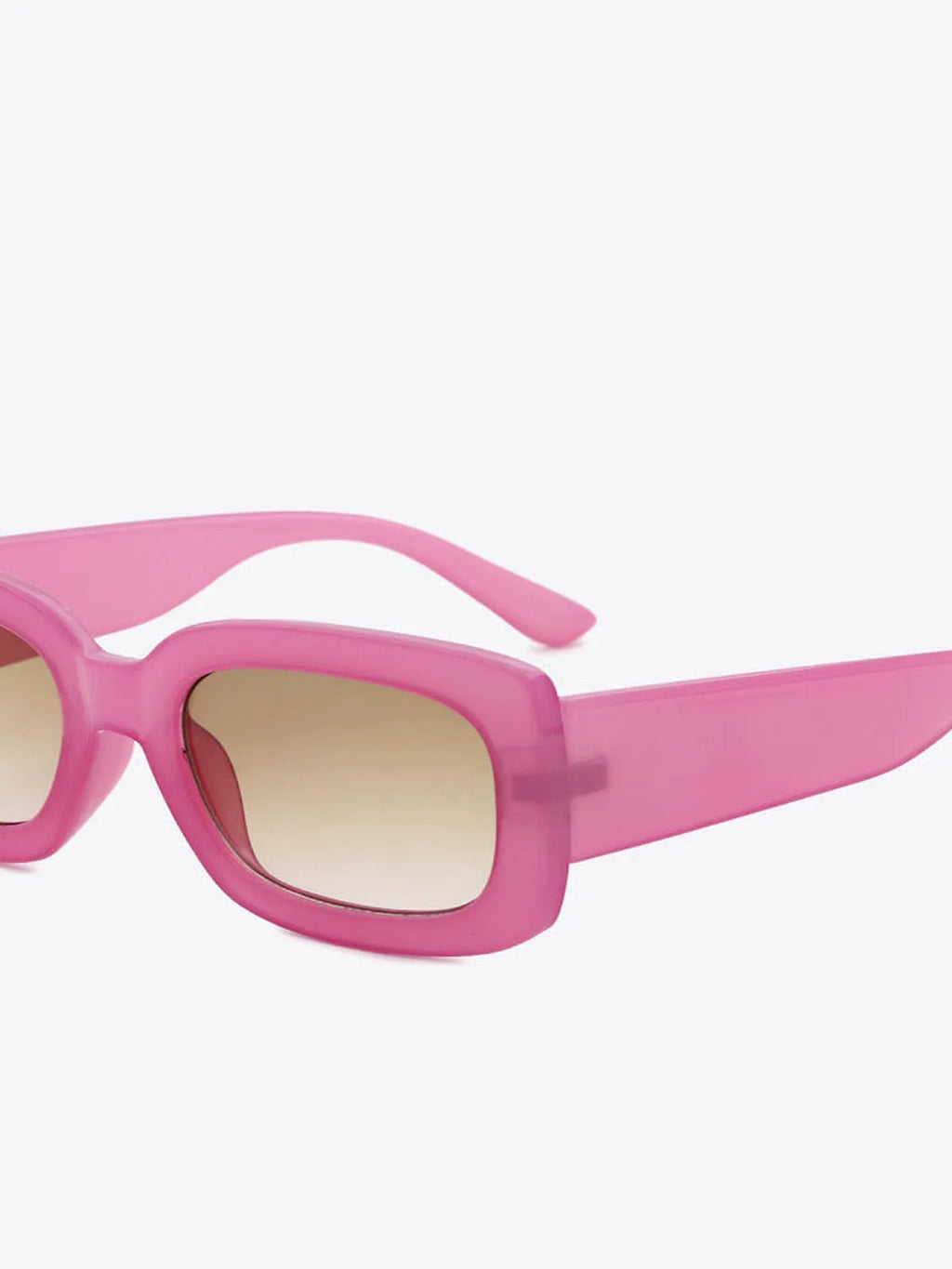 Polycarbonate Frame Rectangle Sunglasses in Pink Gradient