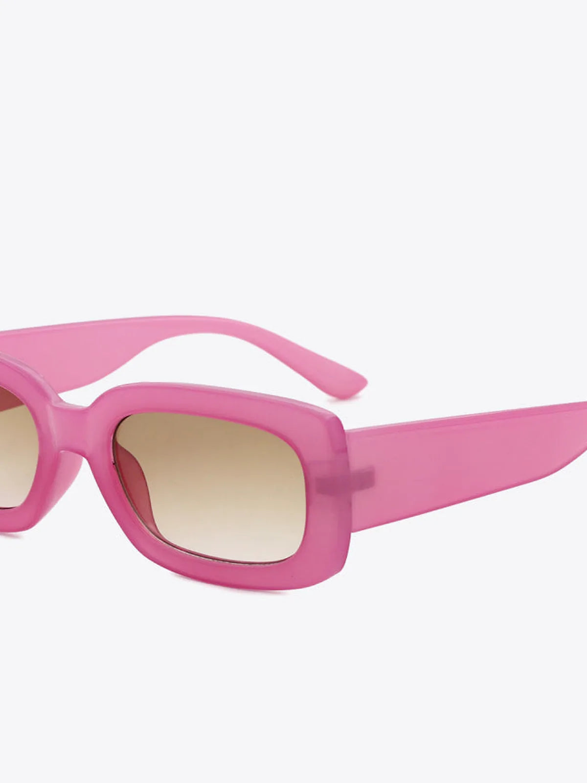 Polycarbonate Frame Rectangle Sunglasses in Pink Gradient
