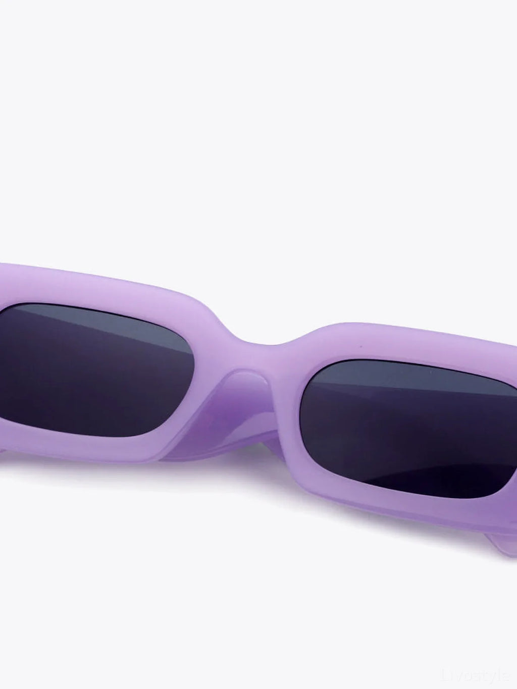 Polycarbonate Frame Rectangle Sunglasses in Lilac