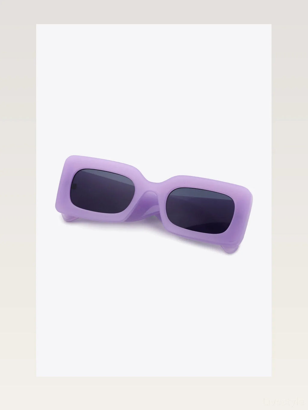 Polycarbonate Frame Rectangle Sunglasses in Lilac