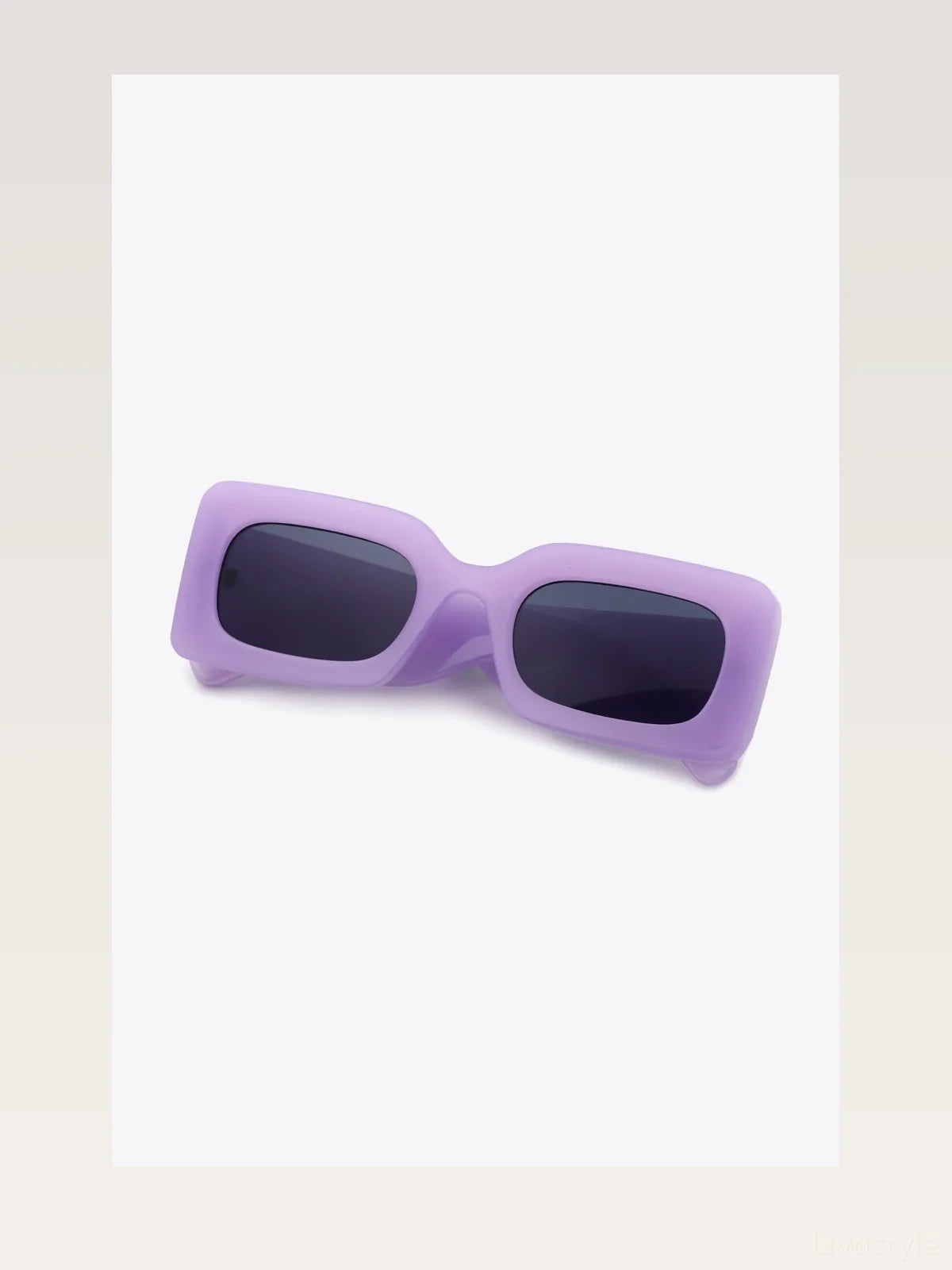 Polycarbonate Frame Rectangle Sunglasses in Lilac