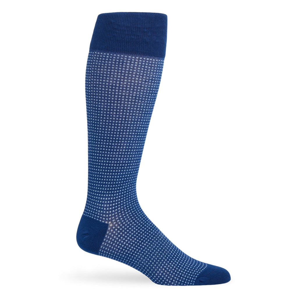 Powder / Navy Birdseye Dress Socks