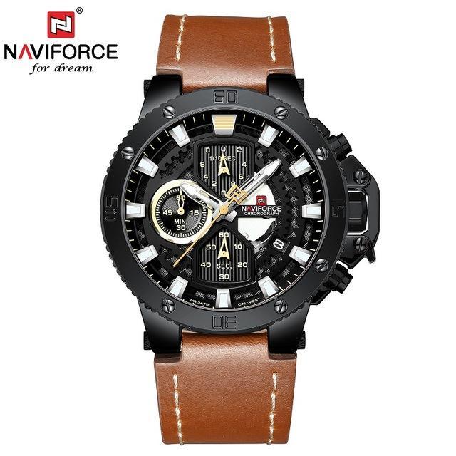 Men's Casual Waterproof Watch With Chronometers And Fluorescent Hands Excellent Design Perfect Gift
