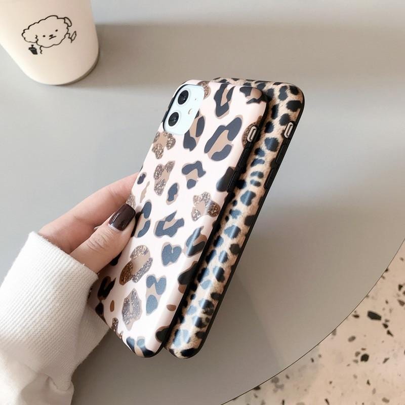 Leopard Print Lanyard iPhone Case