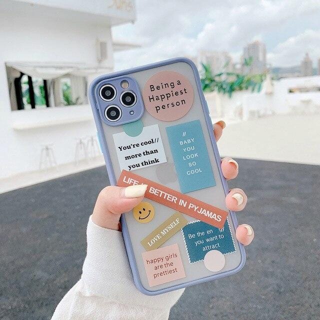 Cute Label Words iPhone Case