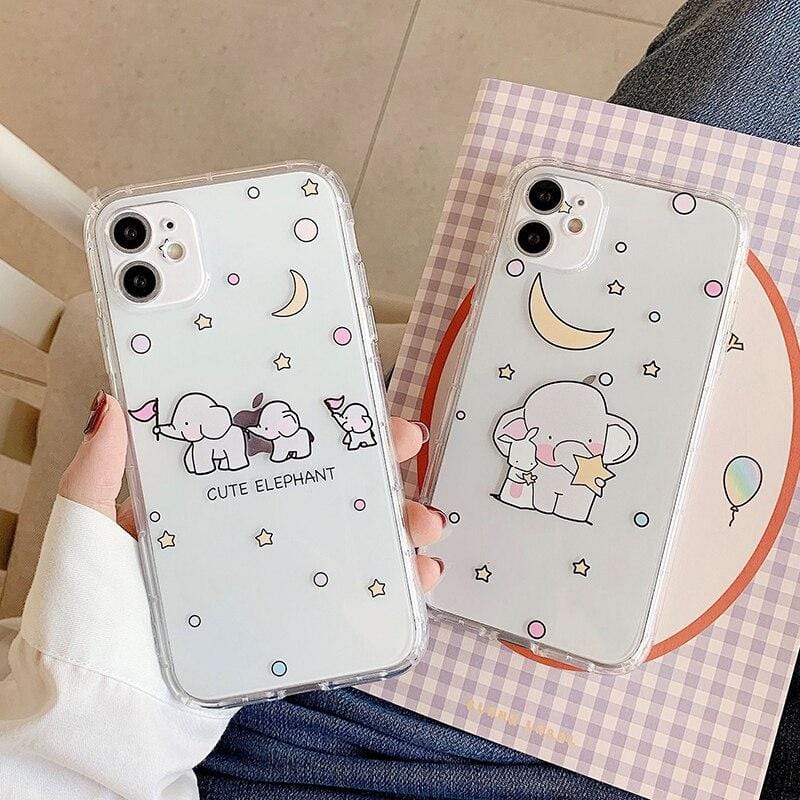 Cartoon Elephant Shockproof iPhone Case