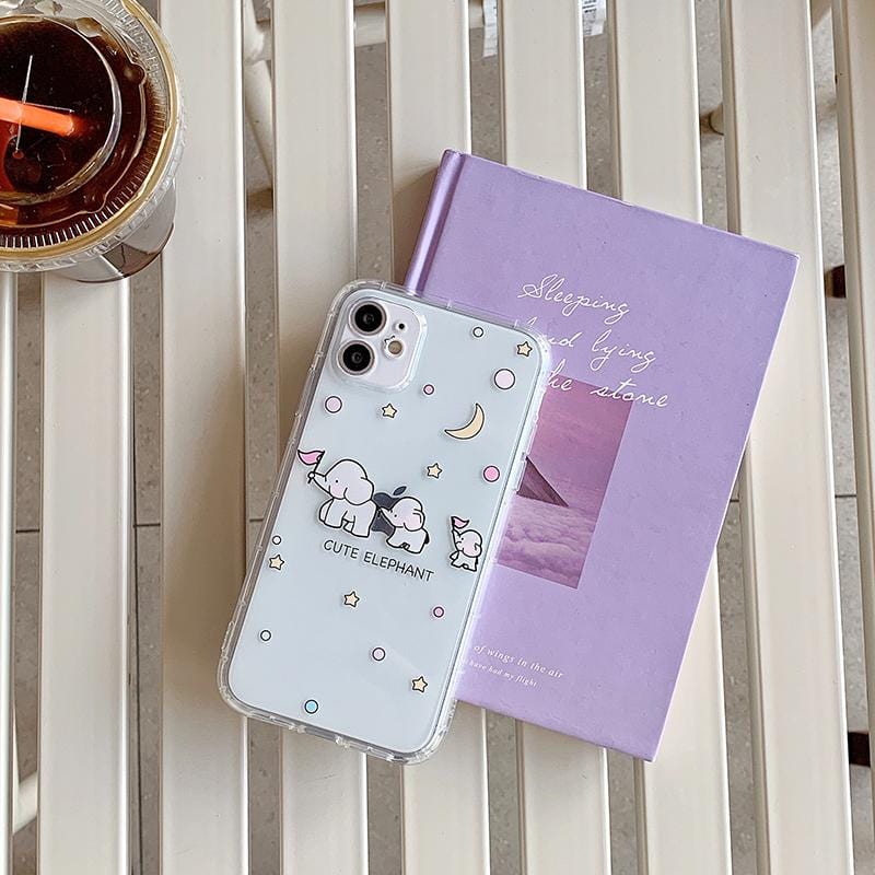 Cartoon Elephant Shockproof iPhone Case