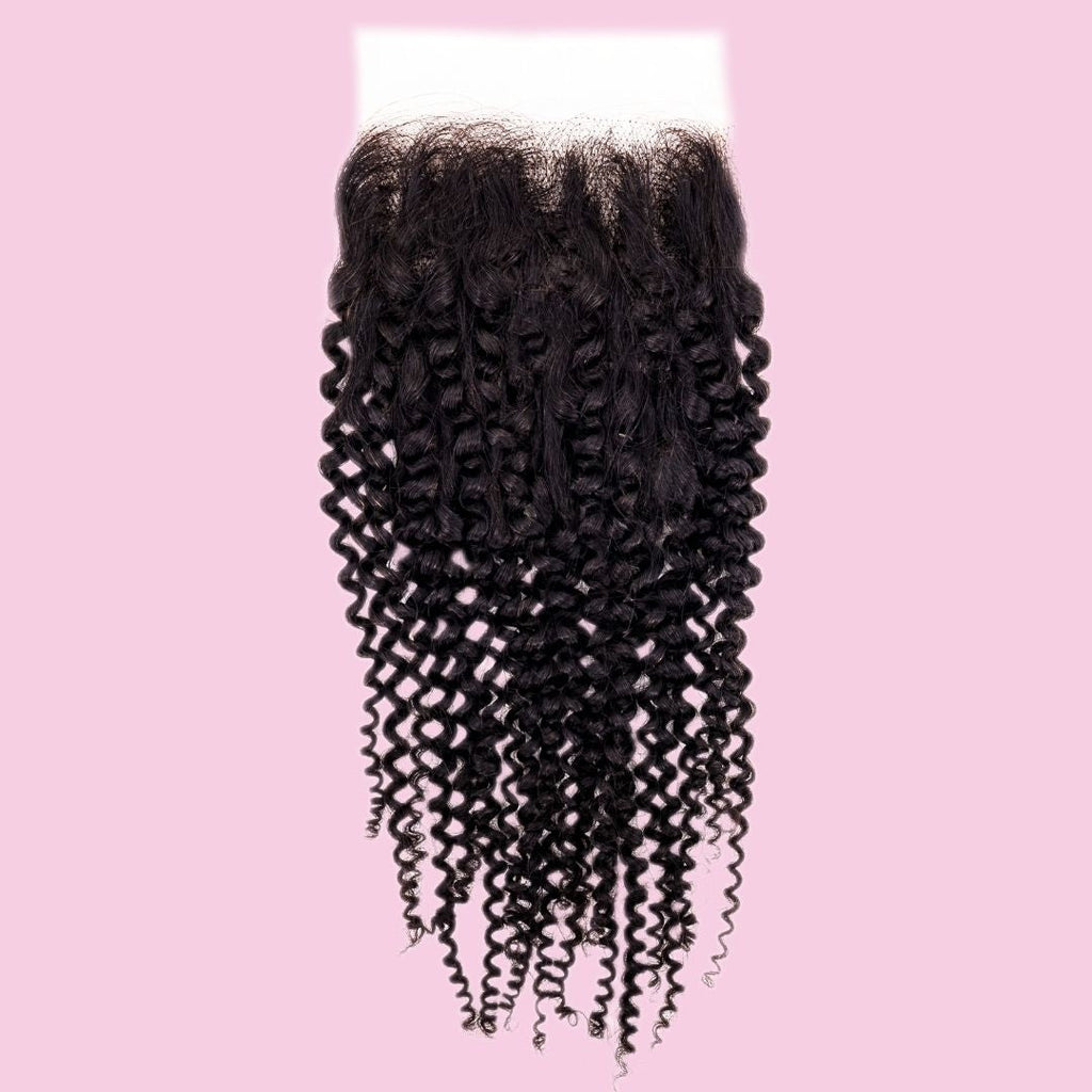 Afro Kinky Curly 4x4 Transparent Lace Closure