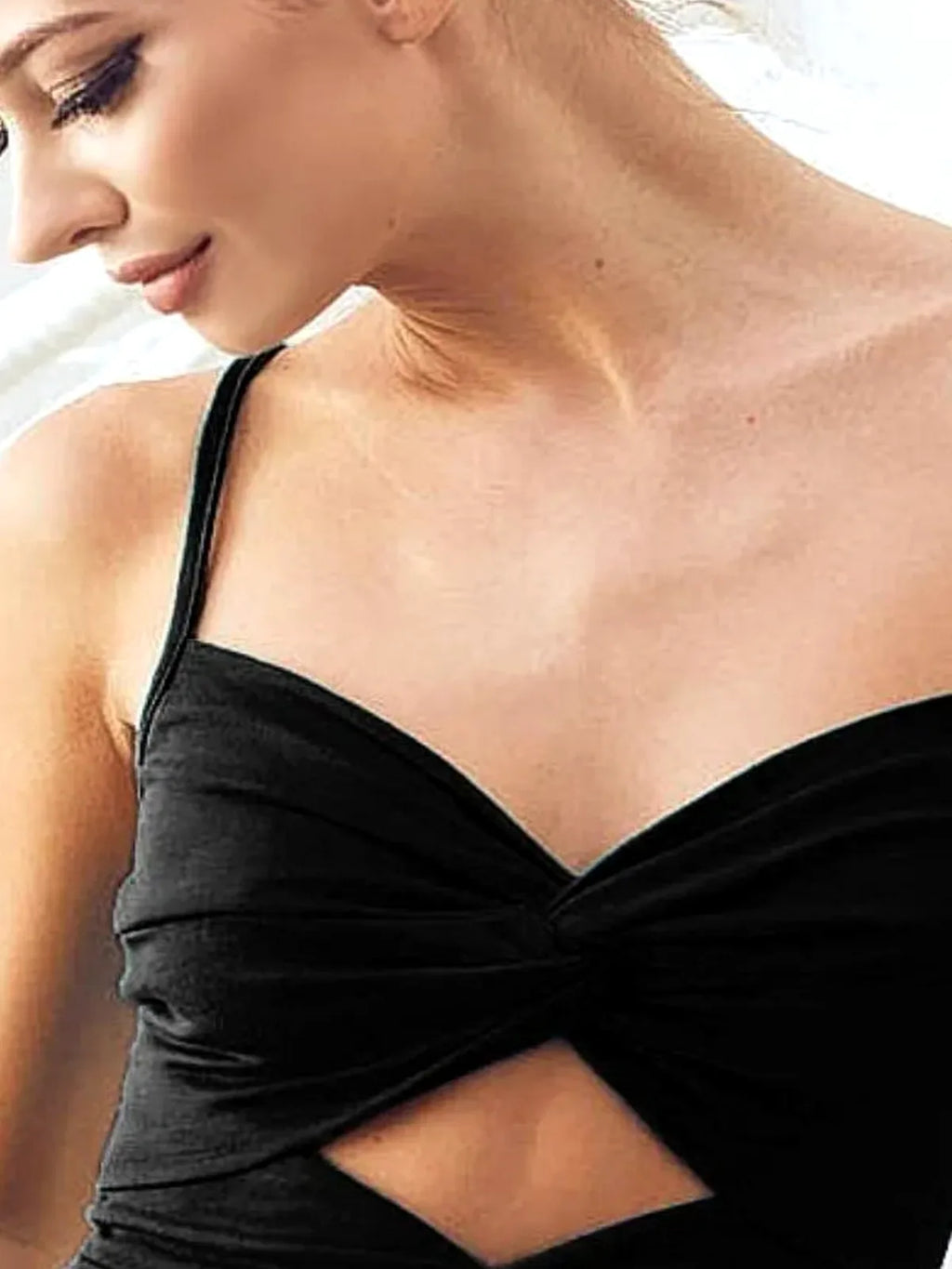 Rayon Spandex Jersey Cami Top with Double Twist Front