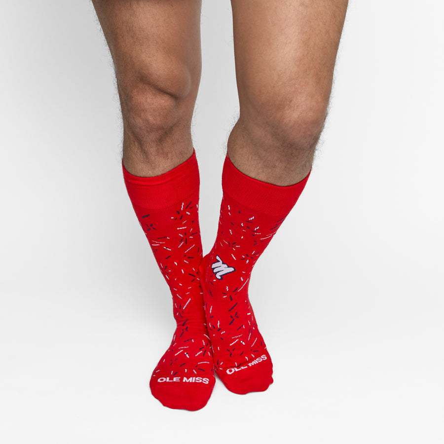 Red Confetti Dress Socks