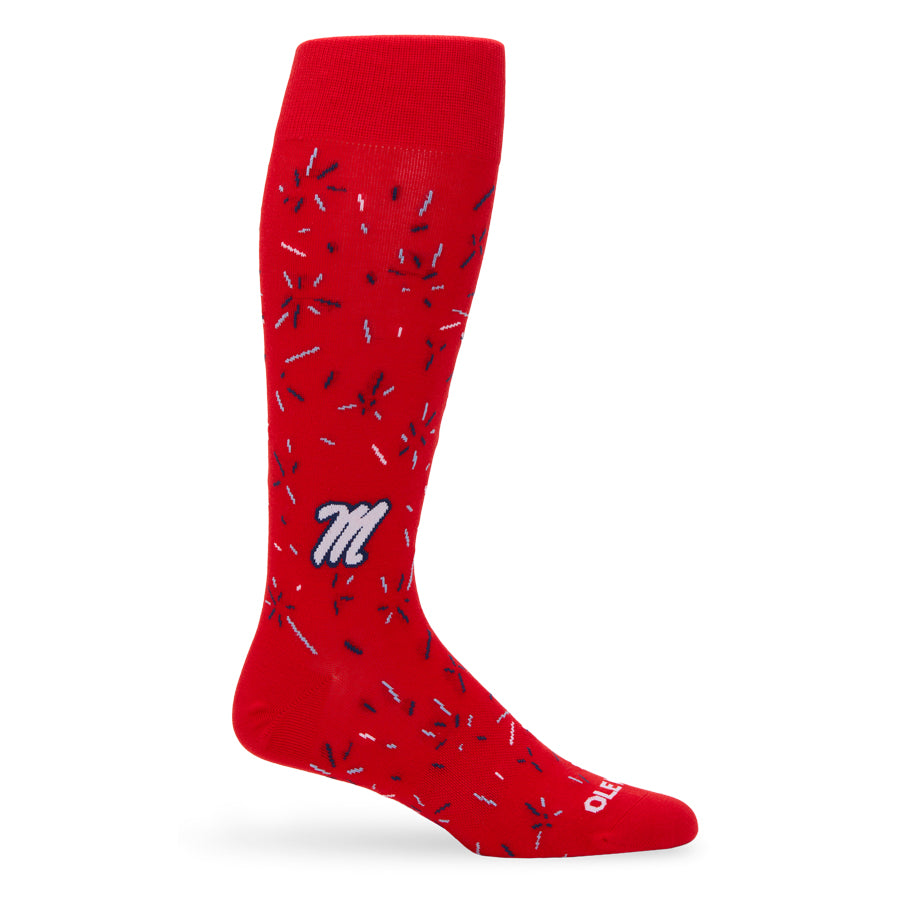 Red Confetti Dress Socks
