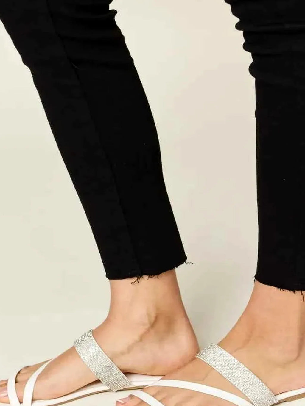 Rhinestone Strappy Flat Sandals
