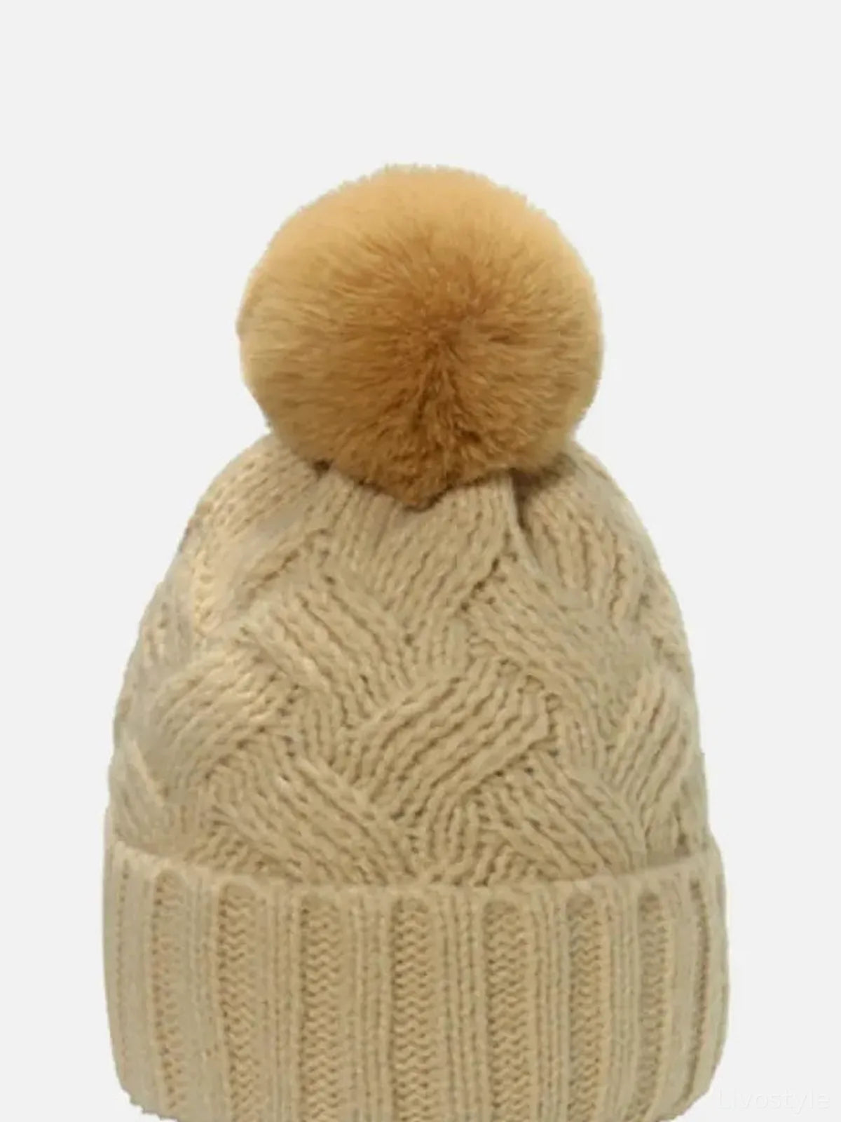 Roll Rim Cable-Knit Hat