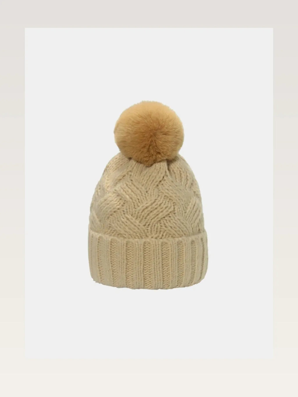 Roll Rim Cable-Knit Hat