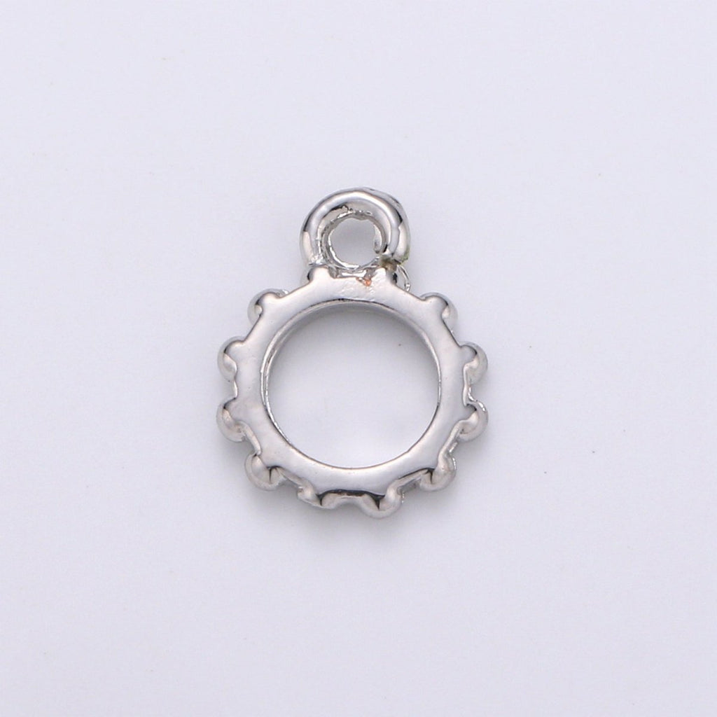 Round Gold Bail, Silver bail, Lead Nickel free, Pendant bail  Rose Gold bail for charm Necklace making supplies, Jewelry supplies K-192 - K-195