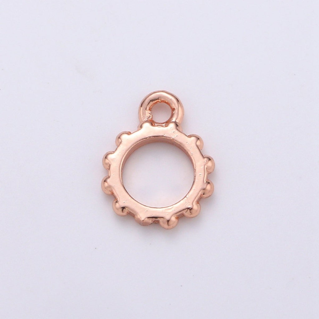 Round Gold Bail, Silver bail, Lead Nickel free, Pendant bail  Rose Gold bail for charm Necklace making supplies, Jewelry supplies K-192 - K-195