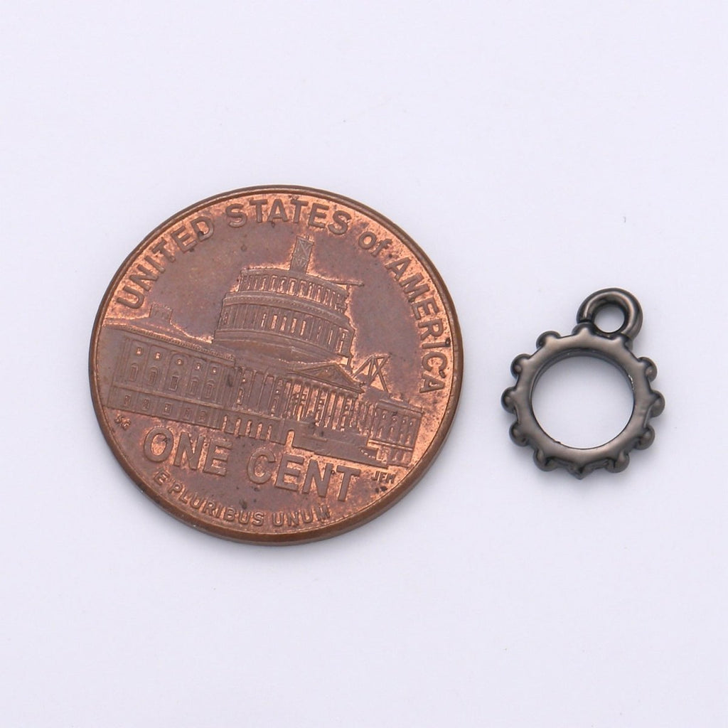 Round Gold Bail, Silver bail, Lead Nickel free, Pendant bail  Rose Gold bail for charm Necklace making supplies, Jewelry supplies K-192 - K-195