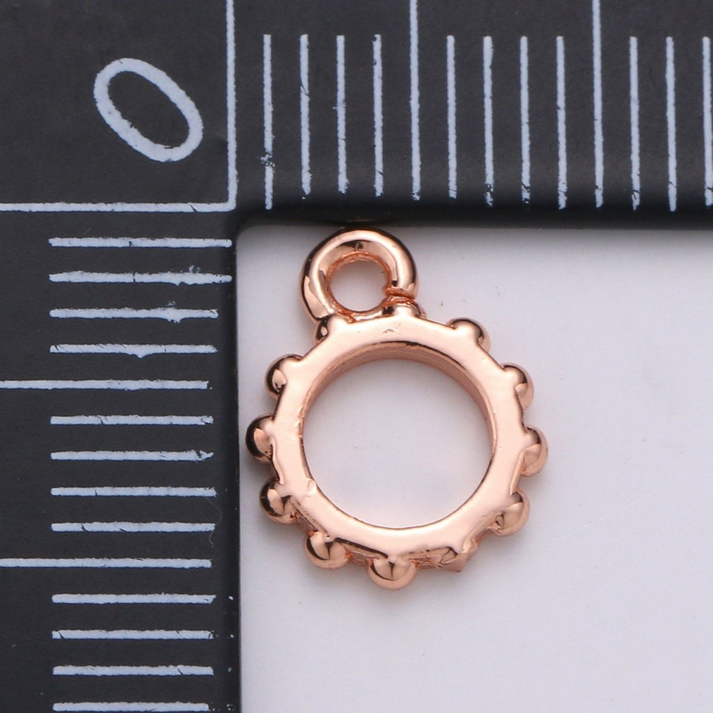 Round Gold Bail, Silver bail, Lead Nickel free, Pendant bail  Rose Gold bail for charm Necklace making supplies, Jewelry supplies K-192 - K-195