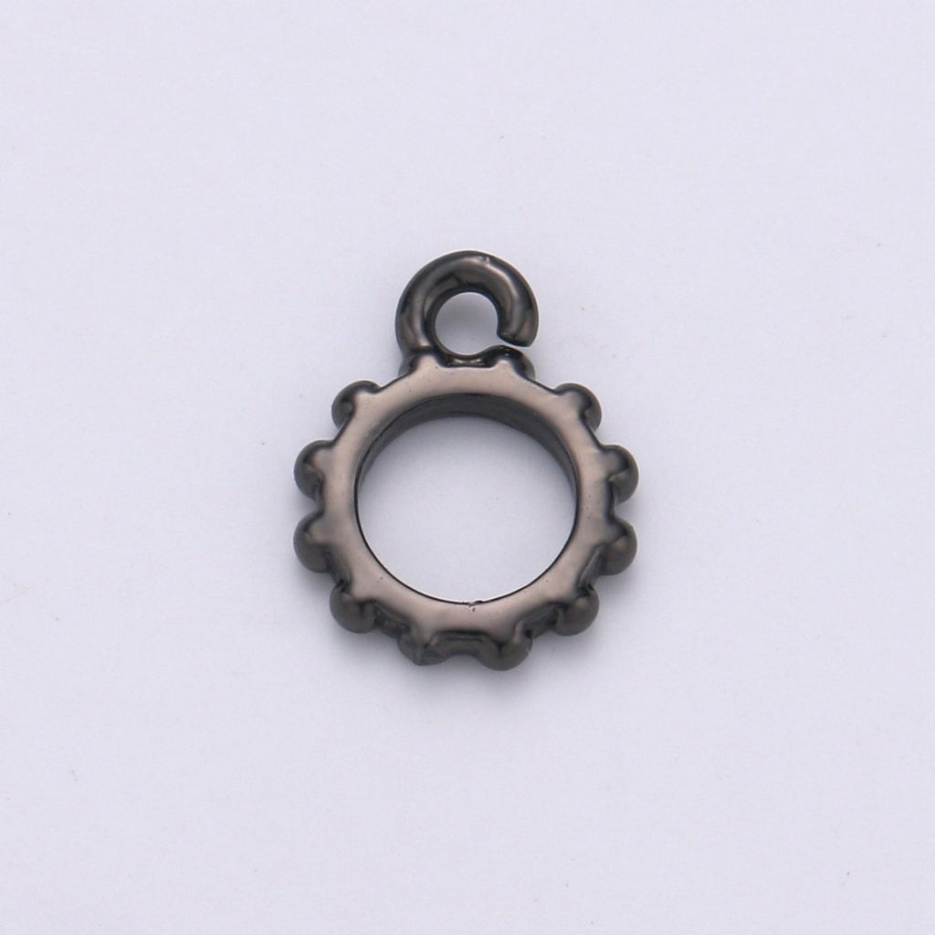Round Gold Bail, Silver bail, Lead Nickel free, Pendant bail  Rose Gold bail for charm Necklace making supplies, Jewelry supplies K-192 - K-195