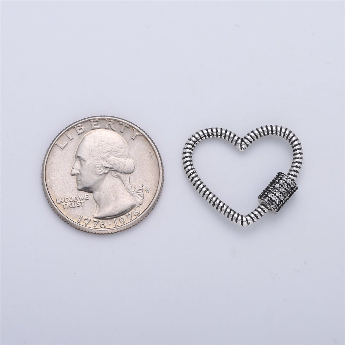 Screw Lock Heart #8 Silver K-171