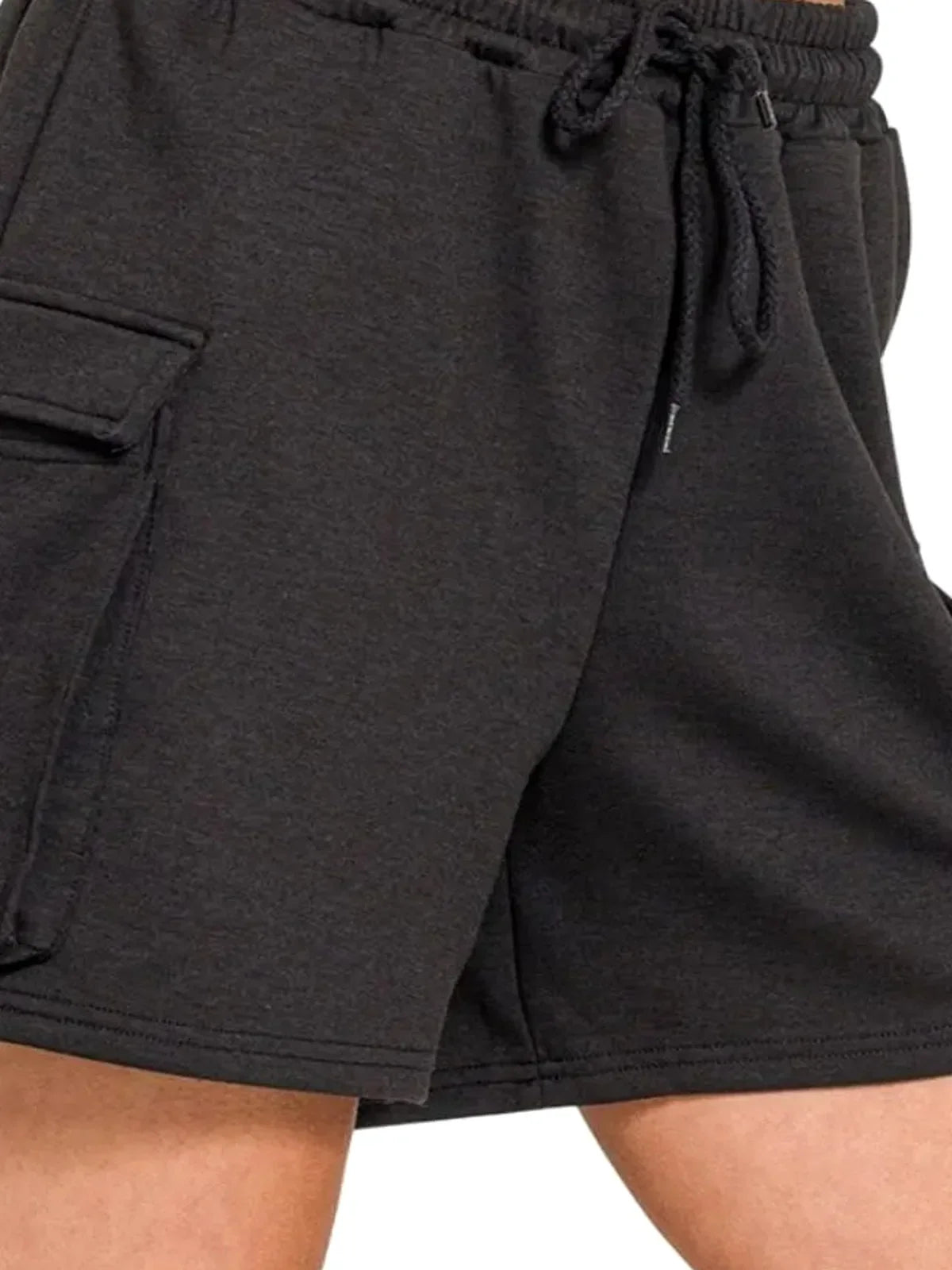 Scuba Thigh Pocket Drawstring Shorts