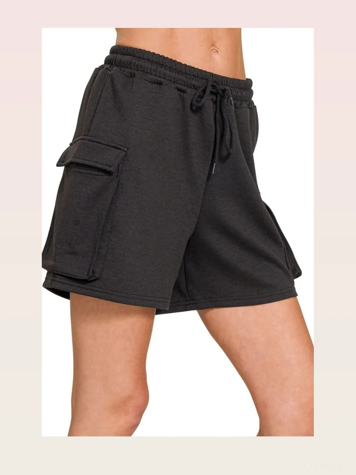 Scuba Thigh Pocket Drawstring Shorts