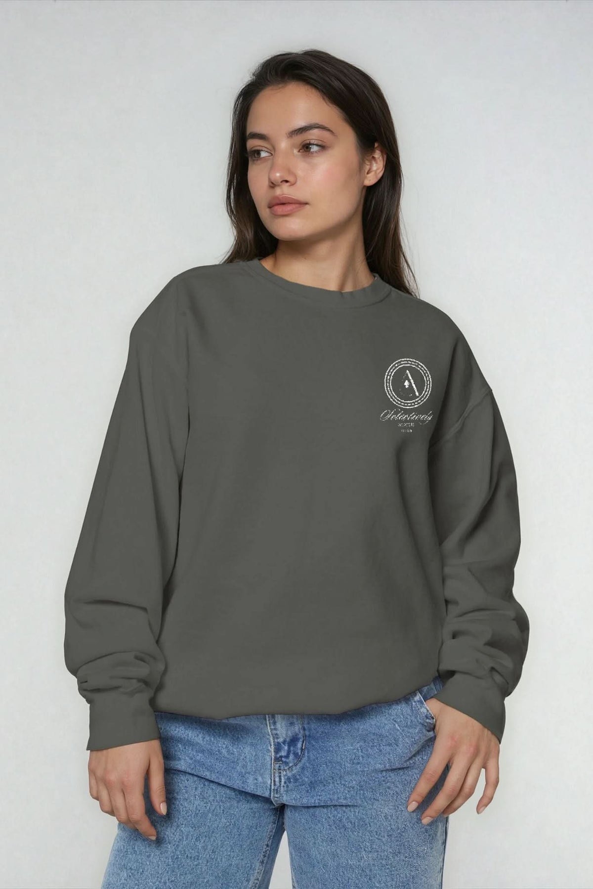 Selectively Social Cotton Crew Neck Pullover