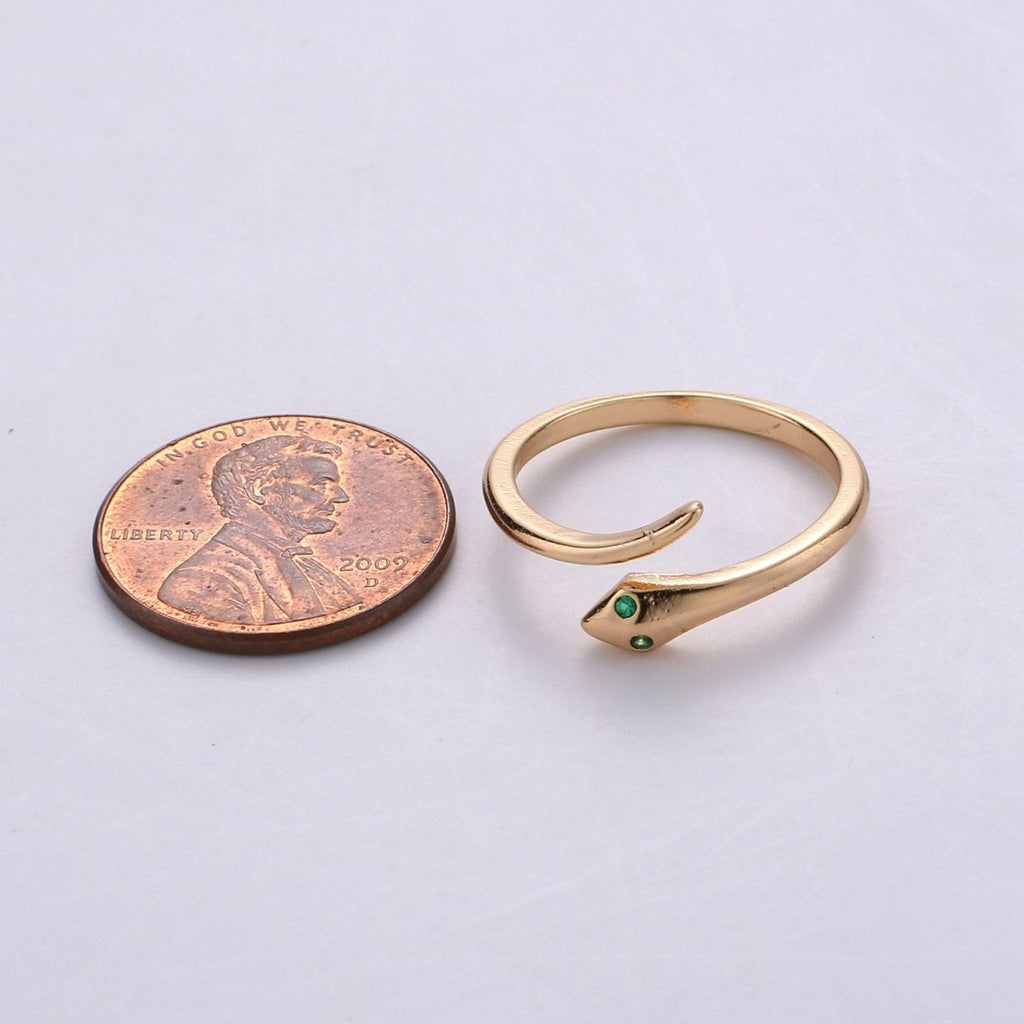 Snake Ring - Serpent Ring - Stackable Gold Ring - Minimalist Gold Ring - Thin Ring - Dainty Ring - Tiny Ring -Small Gold Ring -Delicate Ring R-046
