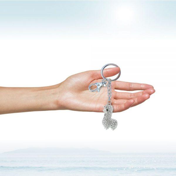 Sparkling Alpaca Keychain Jewelry Charm