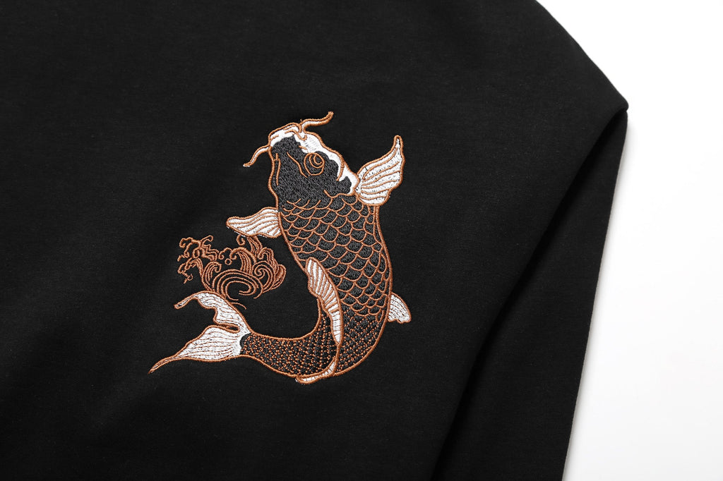 SW9014 Destiny Koi Embroidery Sweater