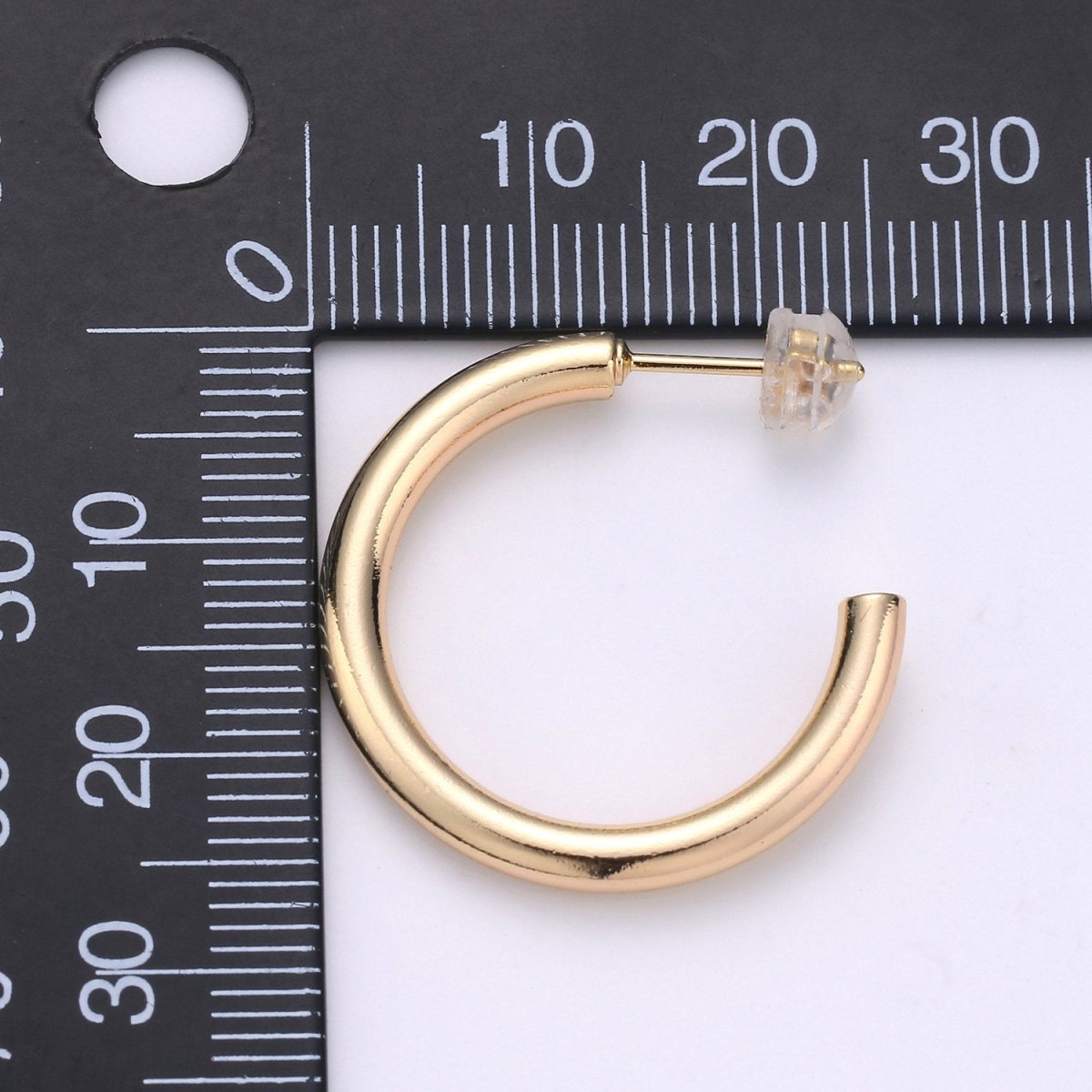 Thick Tube Hoops Gold, 18K Gold Filled Hoops, Large Gold Hoop Earrings, Small Hoops, Hollow Hoop Earrings, Chunky Hoops, Light Hoops Q-095 Q-096