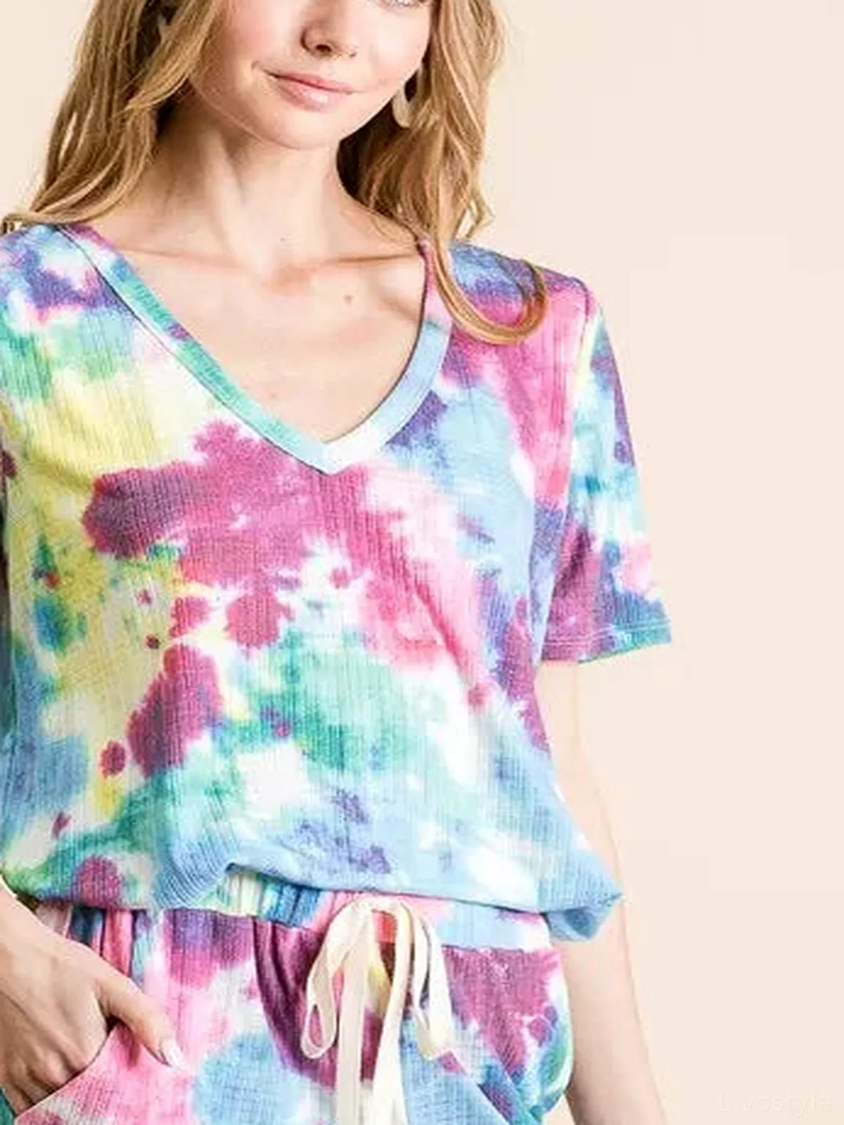 Tie Dye French Terry Casual Shorts