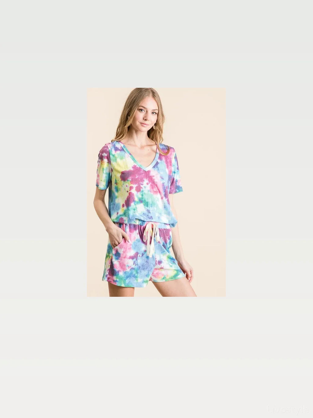 Tie Dye French Terry Casual Shorts