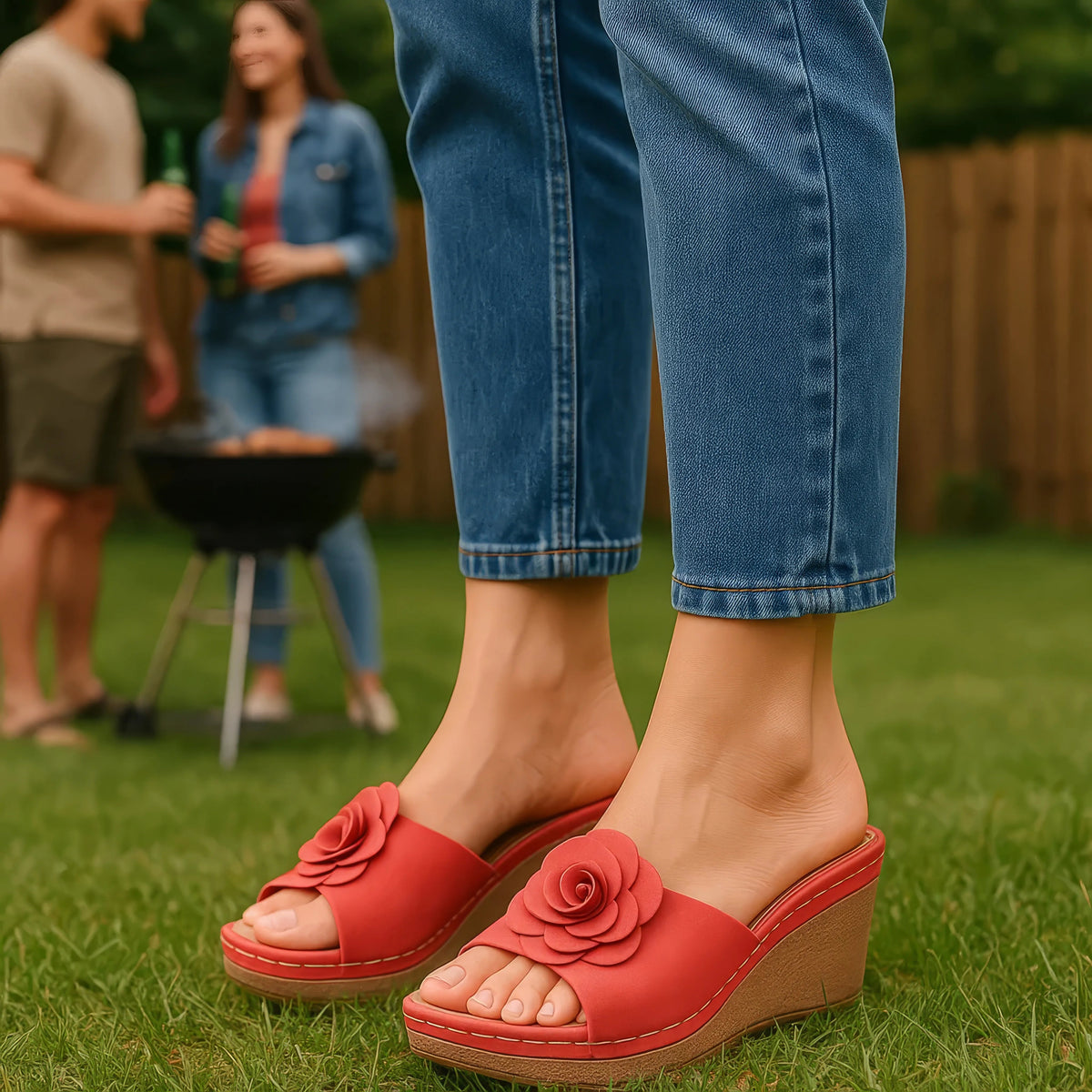 Women's Tokyo Navy Wedge Sandals