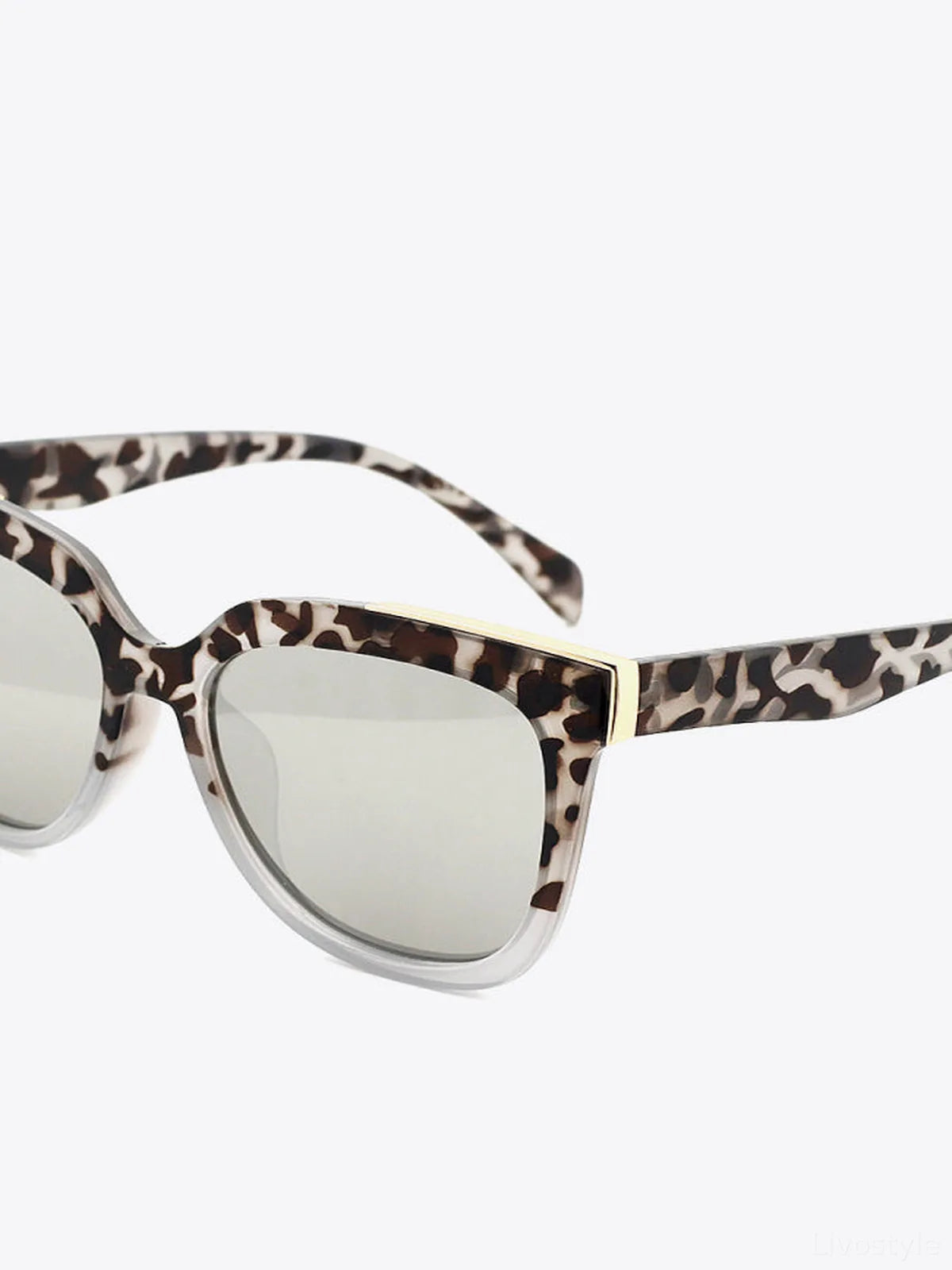 Tortoiseshell Polycarbonate Full-Rim Sunglasses with UV Protection